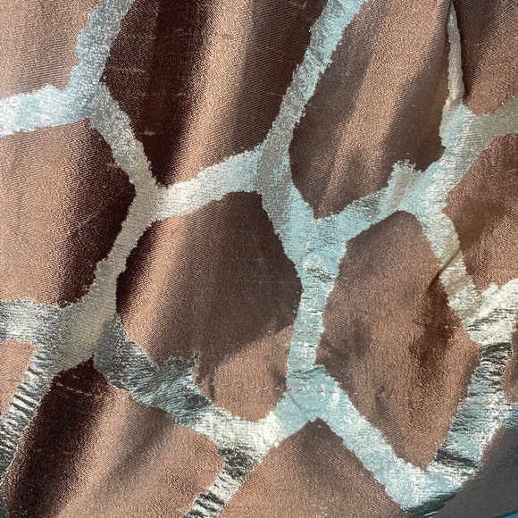 NWT St. John Couture Metallic Silk Lace Giraffe Print Belted A-line Skirt Size 6 - Picture 11 of 14